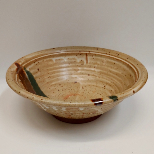 #221167 Bowl Tan/Turquoise/Brn $18 at Hunter Wolff Gallery